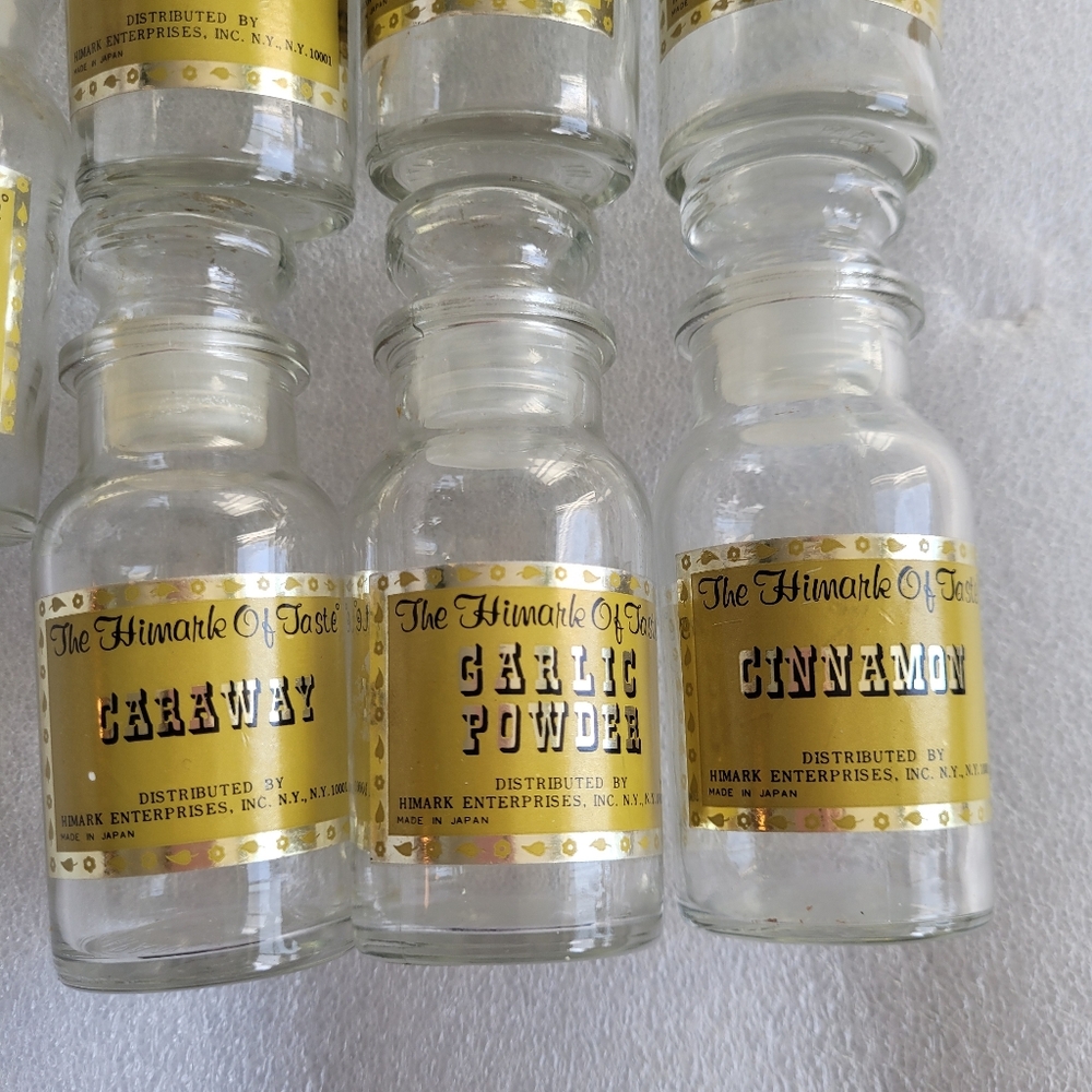 Vintage Apothecary Bottles Spice Jars Set Of 7 - Picture 5 of 8